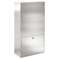 Produktbild för Paketbox med lagring Silver 44 x 22 x 82 cm Rostfritt stål