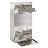 Produktbild för Paketbox med lagring Silver 44 x 22 x 82 cm Rostfritt stål