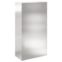 Produktbild för Paketbox med lagring Silver 44 x 22 x 82 cm Rostfritt stål