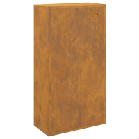 Produktbild för Paketbox med lagring Rostig 44 x 22 x 82 cm Väderbeständig stål