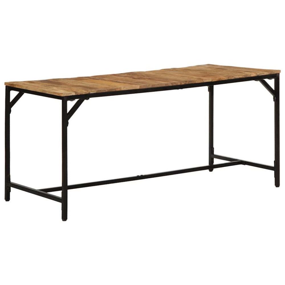 Produktbild för Matbord 160x80x75 cm massivt trä grov mango