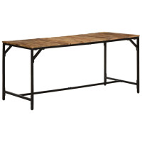 Produktbild för Matbord 160x80x75 cm massivt trä grov mango