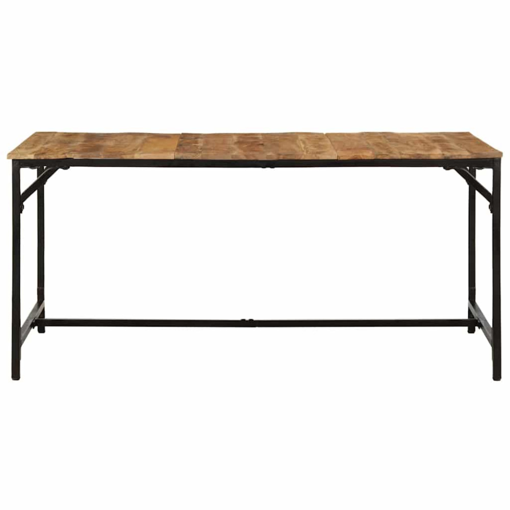 Produktbild för Matbord 160x80x75 cm massivt trä grov mango