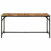 Produktbild för Matbord 160x80x75 cm massivt trä grov mango