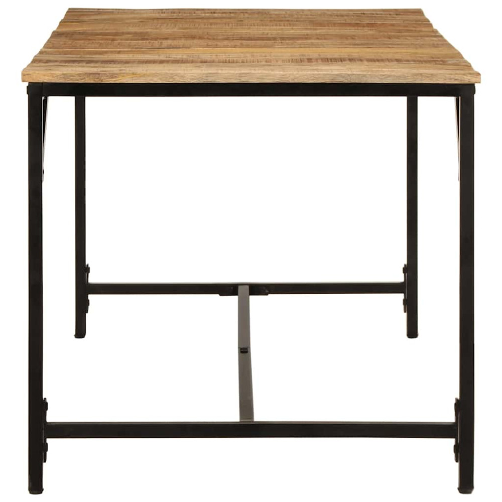 Produktbild för Matbord 160x80x75 cm massivt trä grov mango