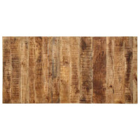 Produktbild för Matbord 160x80x75 cm massivt trä grov mango