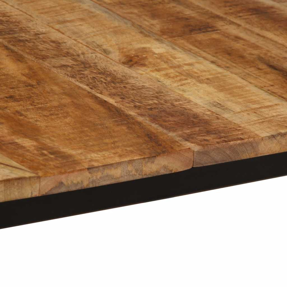 Produktbild för Matbord 160x80x75 cm massivt trä grov mango