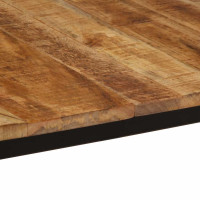 Produktbild för Matbord 160x80x75 cm massivt trä grov mango