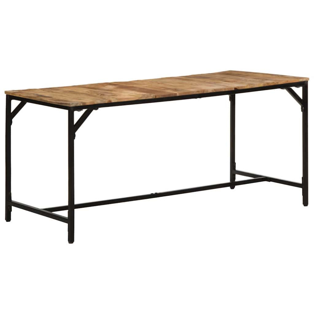 Produktbild för Matbord 160x80x75 cm massivt trä grov mango