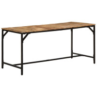 Produktbild för Matbord 160x80x75 cm massivt trä grov mango