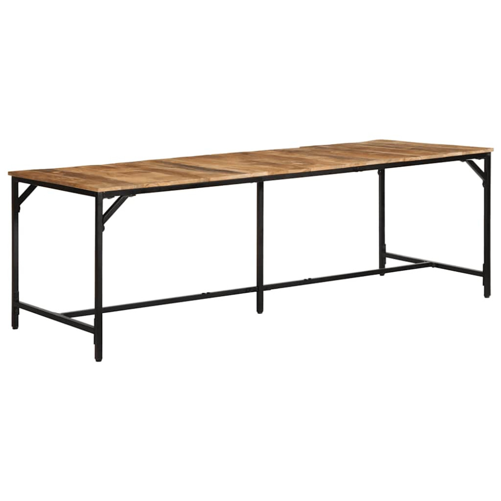 Produktbild för Matbord 220x90x75 cm massivt trä grov mango