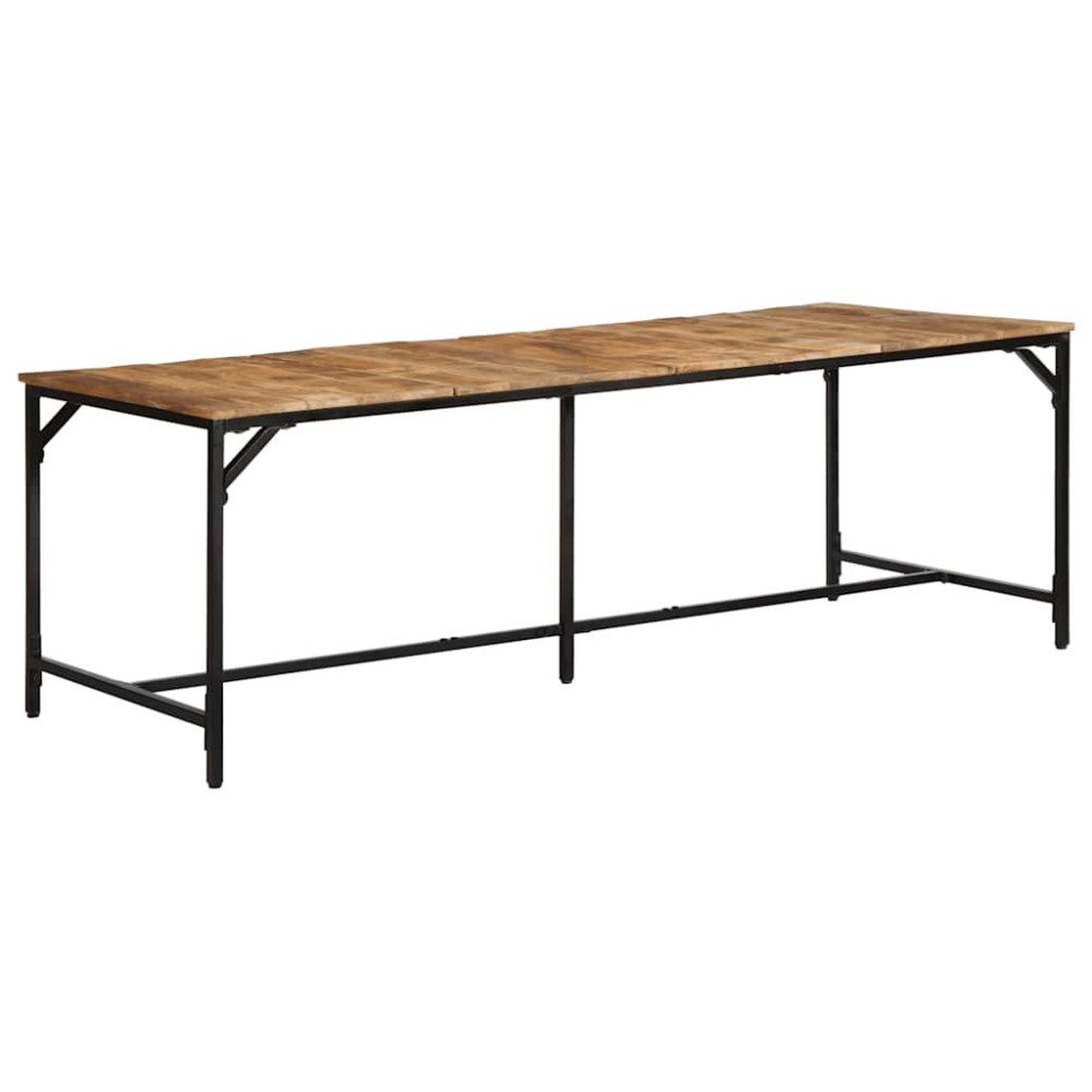 Produktbild för Matbord 220x90x75 cm massivt trä grov mango