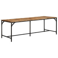 Produktbild för Matbord 220x90x75 cm massivt trä grov mango