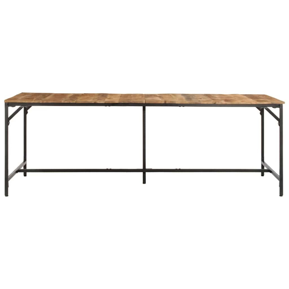 Produktbild för Matbord 220x90x75 cm massivt trä grov mango