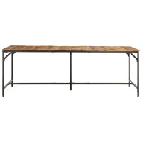 Produktbild för Matbord 220x90x75 cm massivt trä grov mango