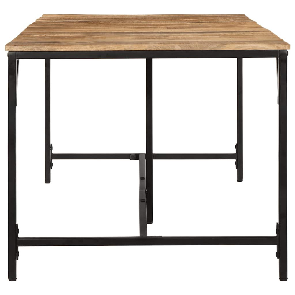 Produktbild för Matbord 220x90x75 cm massivt trä grov mango