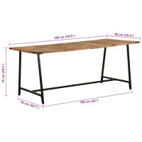 Produktbild för Matbord 180x90x75 cm massivt mangoträ
