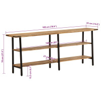 Produktbild för Avlastningsbord 180x35x70 cm mango i massivt trä