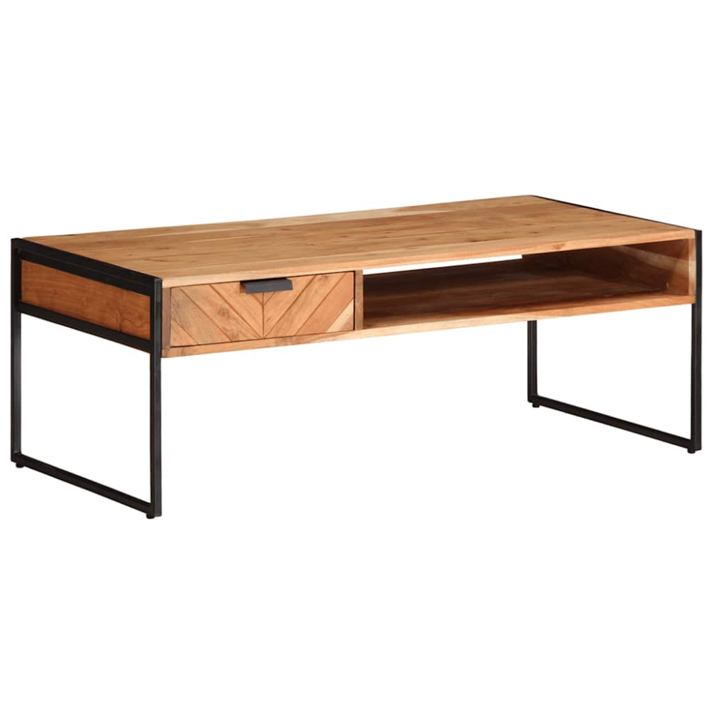 Produktbild för Soffbord 110x55x40 cm massivt akaciaträ