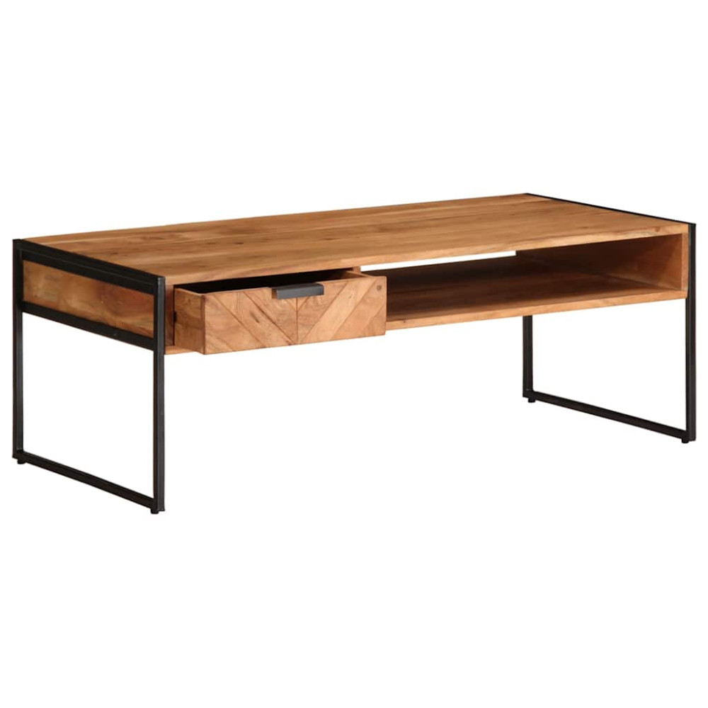 Produktbild för Soffbord 110x55x40 cm massivt akaciaträ