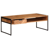 Produktbild för Soffbord 110x55x40 cm massivt akaciaträ