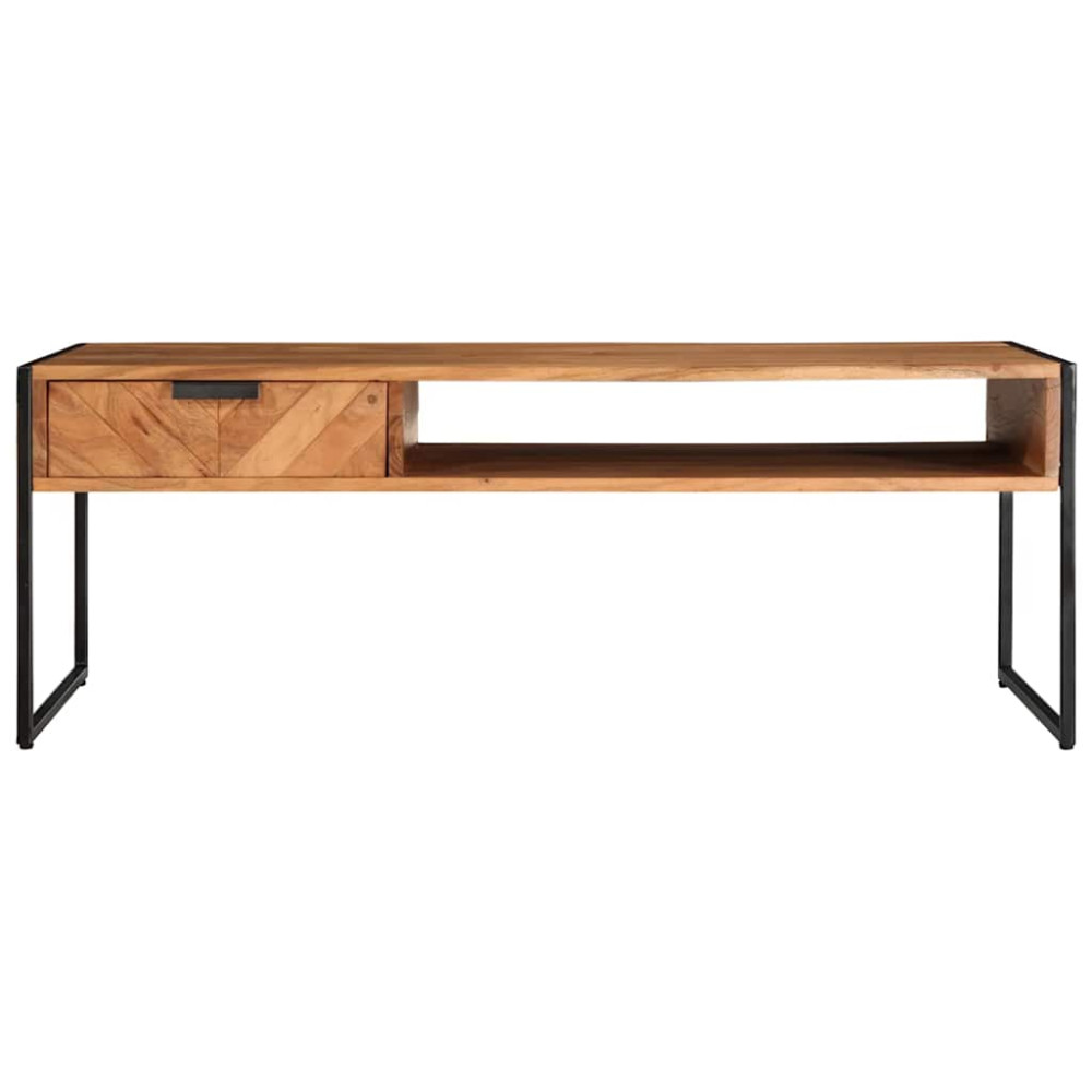 Produktbild för Soffbord 110x55x40 cm massivt akaciaträ