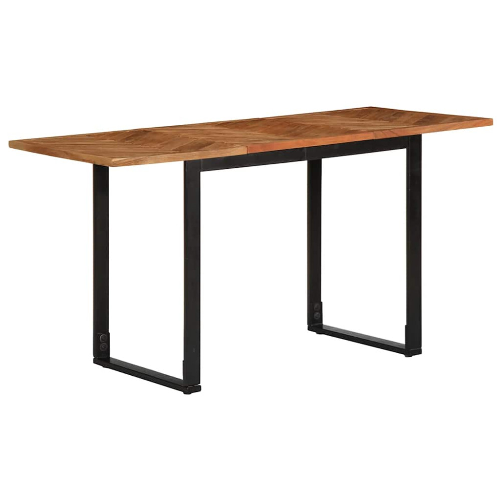 Produktbild för Matbord 140x70x75 cm massivt trä akacia