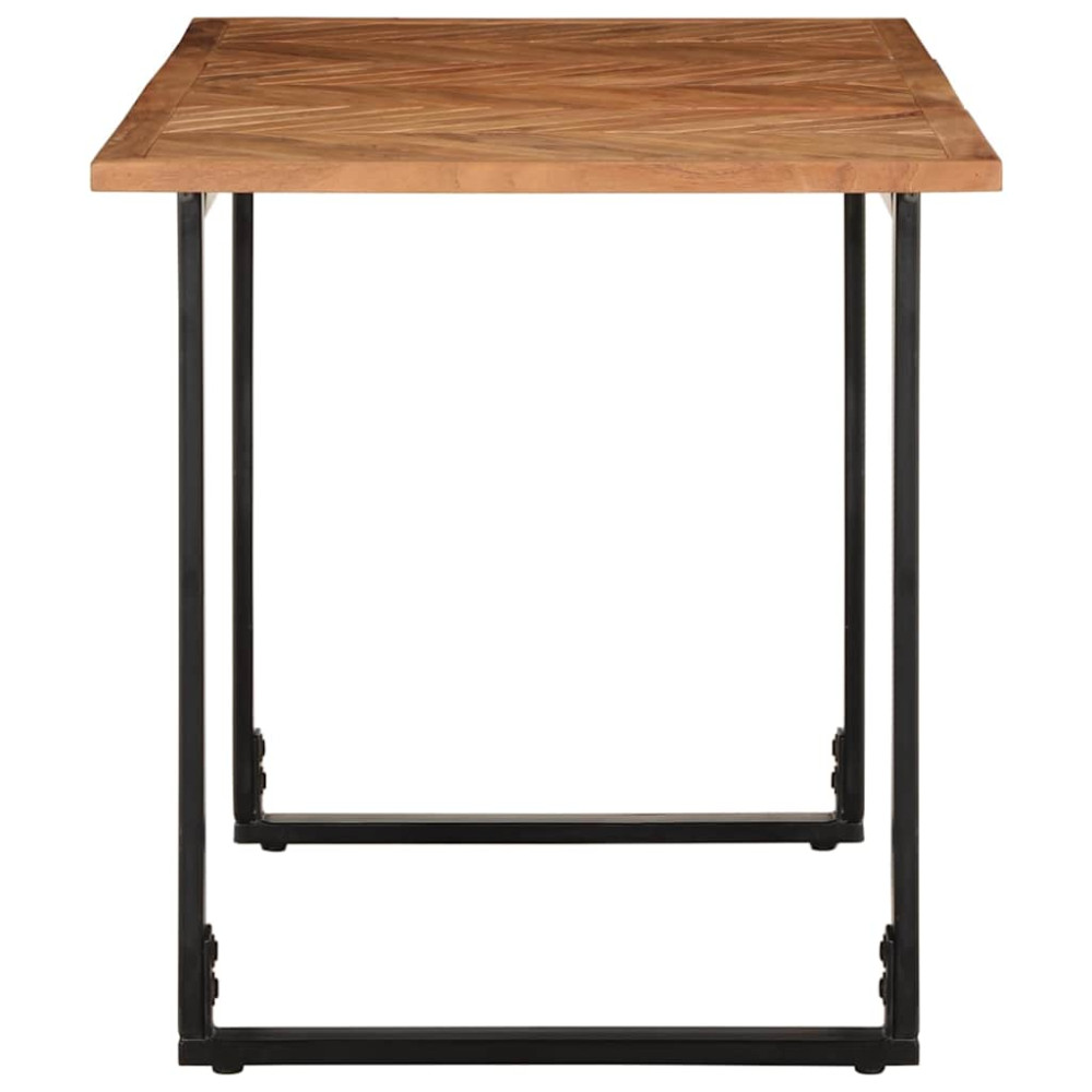 Produktbild för Matbord 140x70x75 cm massivt trä akacia