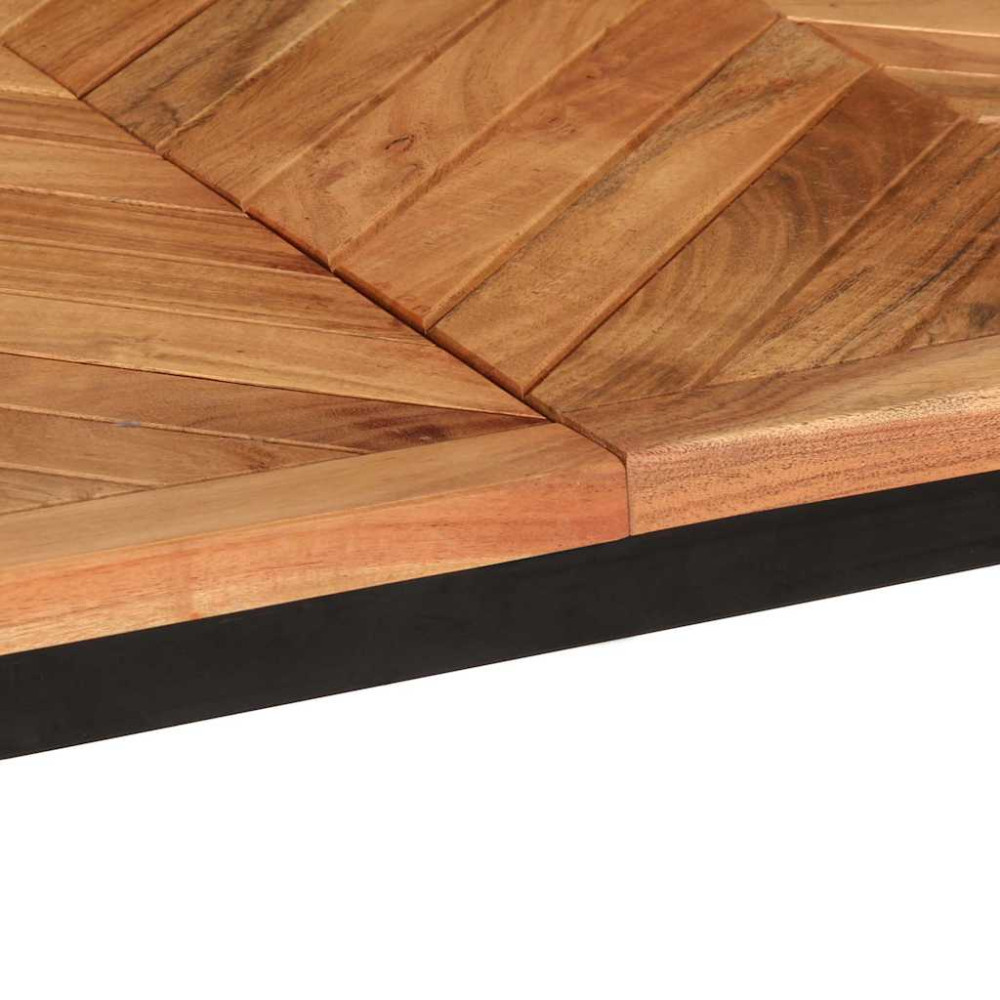 Produktbild för Matbord 140x70x75 cm massivt trä akacia