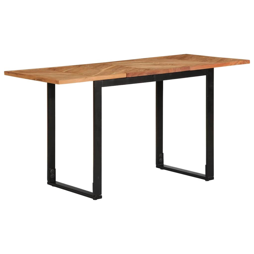 Produktbild för Matbord 140x70x75 cm massivt trä akacia