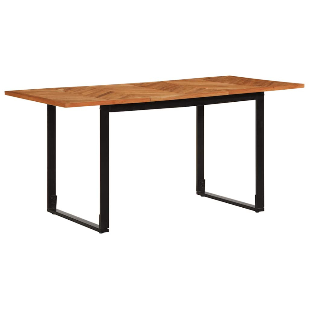 Produktbild för Matbord 160x80x75 cm massivt trä akacia