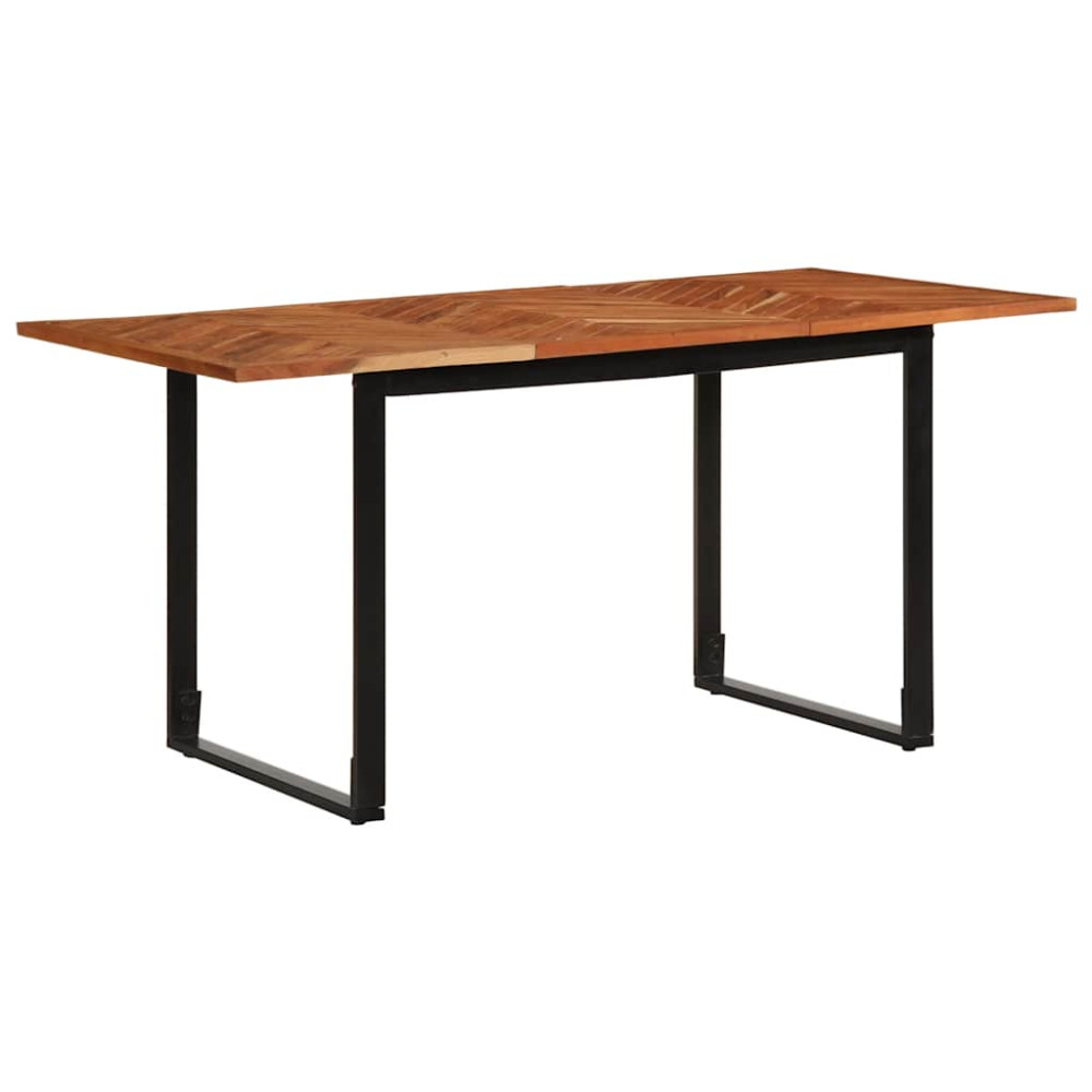 Produktbild för Matbord 160x80x75 cm massivt trä akacia