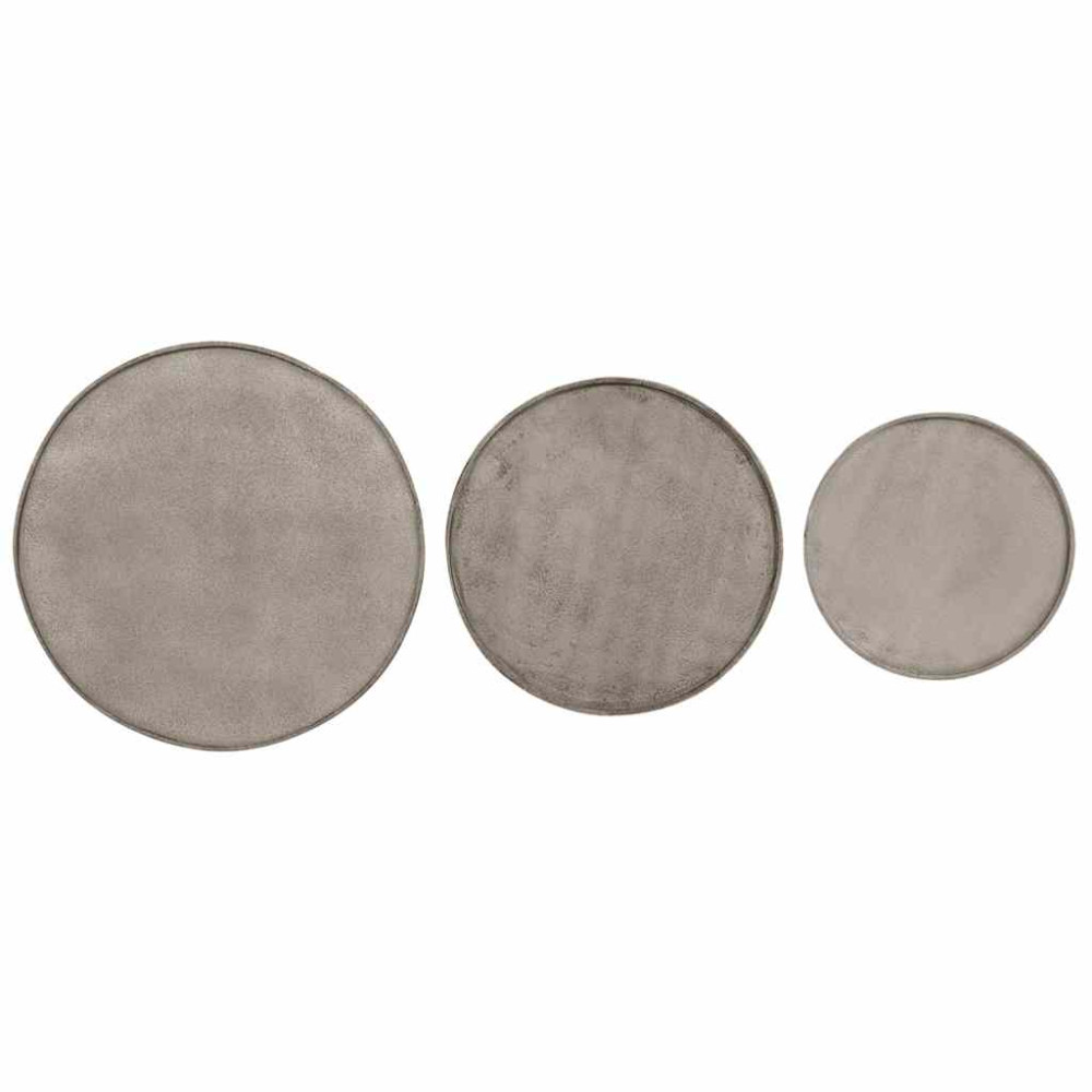 Produktbild för Soffbord 3 delar silver, konstruerat trä