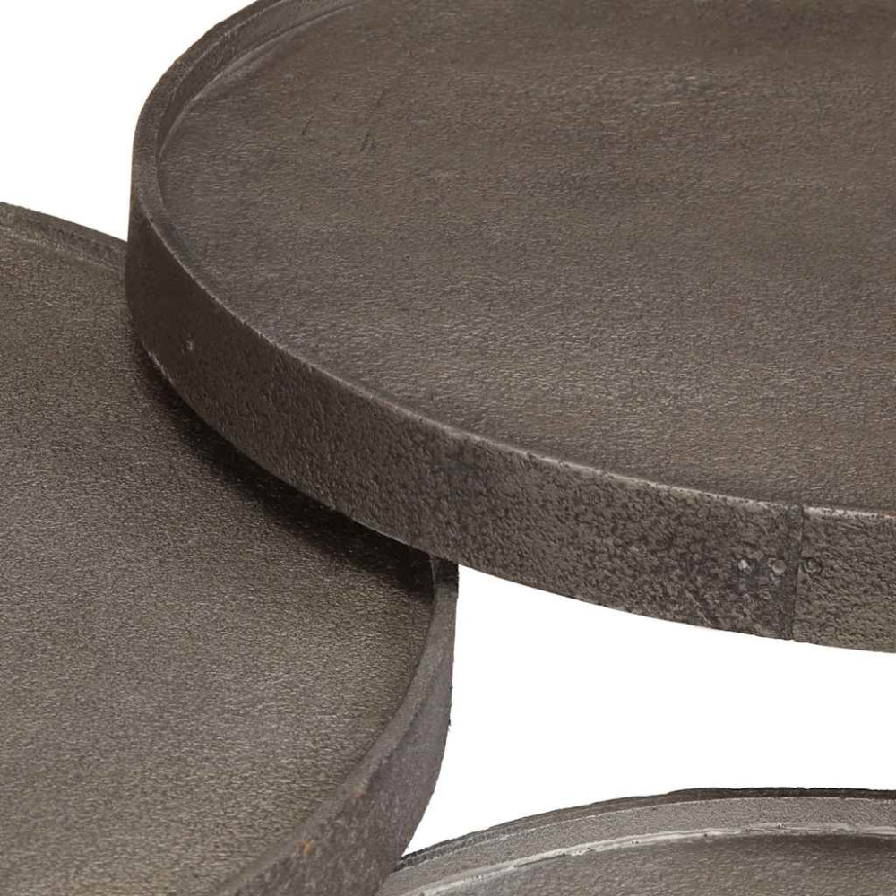 Produktbild för Soffbord 3 delar silver, konstruerat trä