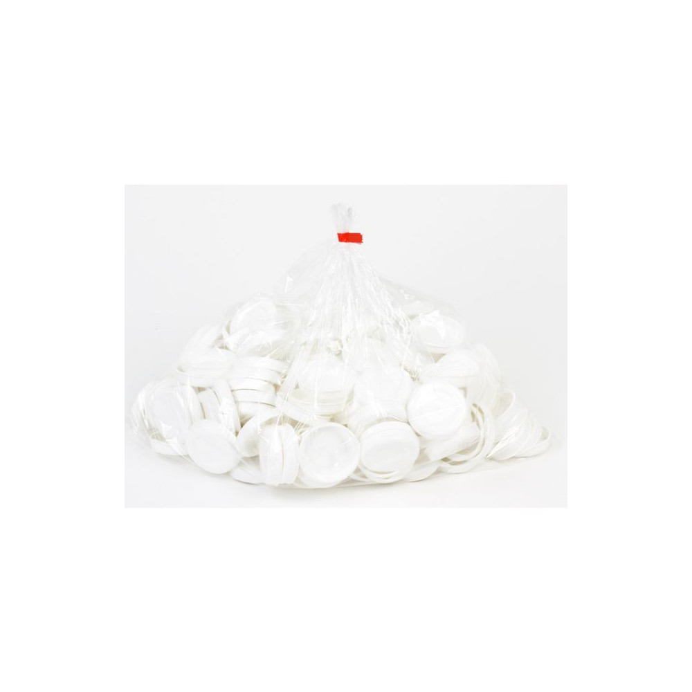 Produktbild för Plastlock 50mm vita