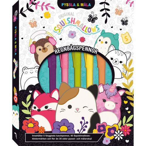 Squishmallows Squishmallows : Pyssla & måla regnbågspennor