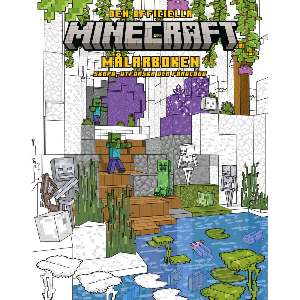 Produktbild för Minecraft : Den officiella målarboken - skapa, utforska o