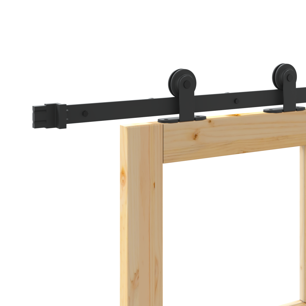 Produktbild för Skjutdörr ORKDAL Naturfärg 93 x 202 cm Massivt tallträ och glas