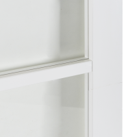 Produktbild för Skjutdörr Vit 83 x 202 cm Massivt tallträ och glas