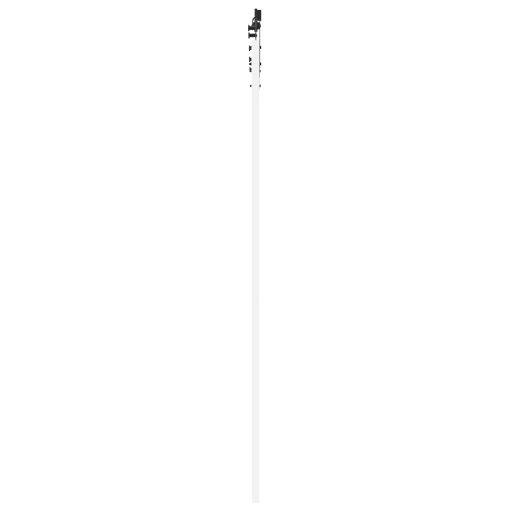Produktbild för Skjutdörr ORKDAL Vit 93 x 232 cm Massivt tallträ och glas