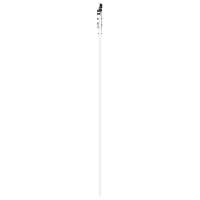 Produktbild för Skjutdörr ORKDAL Vit 93 x 232 cm Massivt tallträ och glas