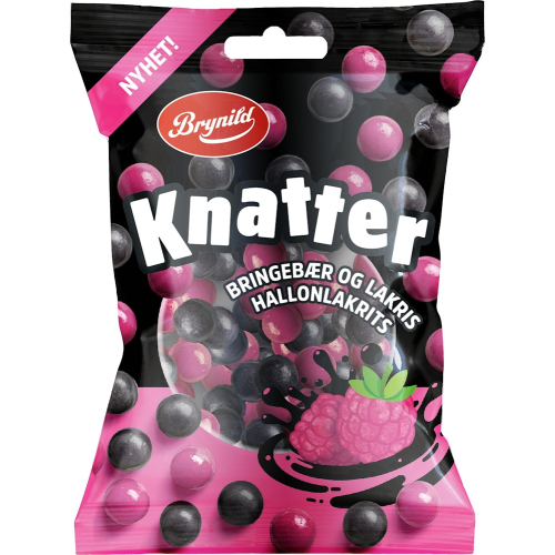 Brynild Knatter Hallonlakrits 80 g