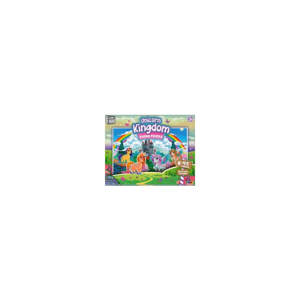 Produktbild för Floor Puzzle 45pc: Unicorn Kindom