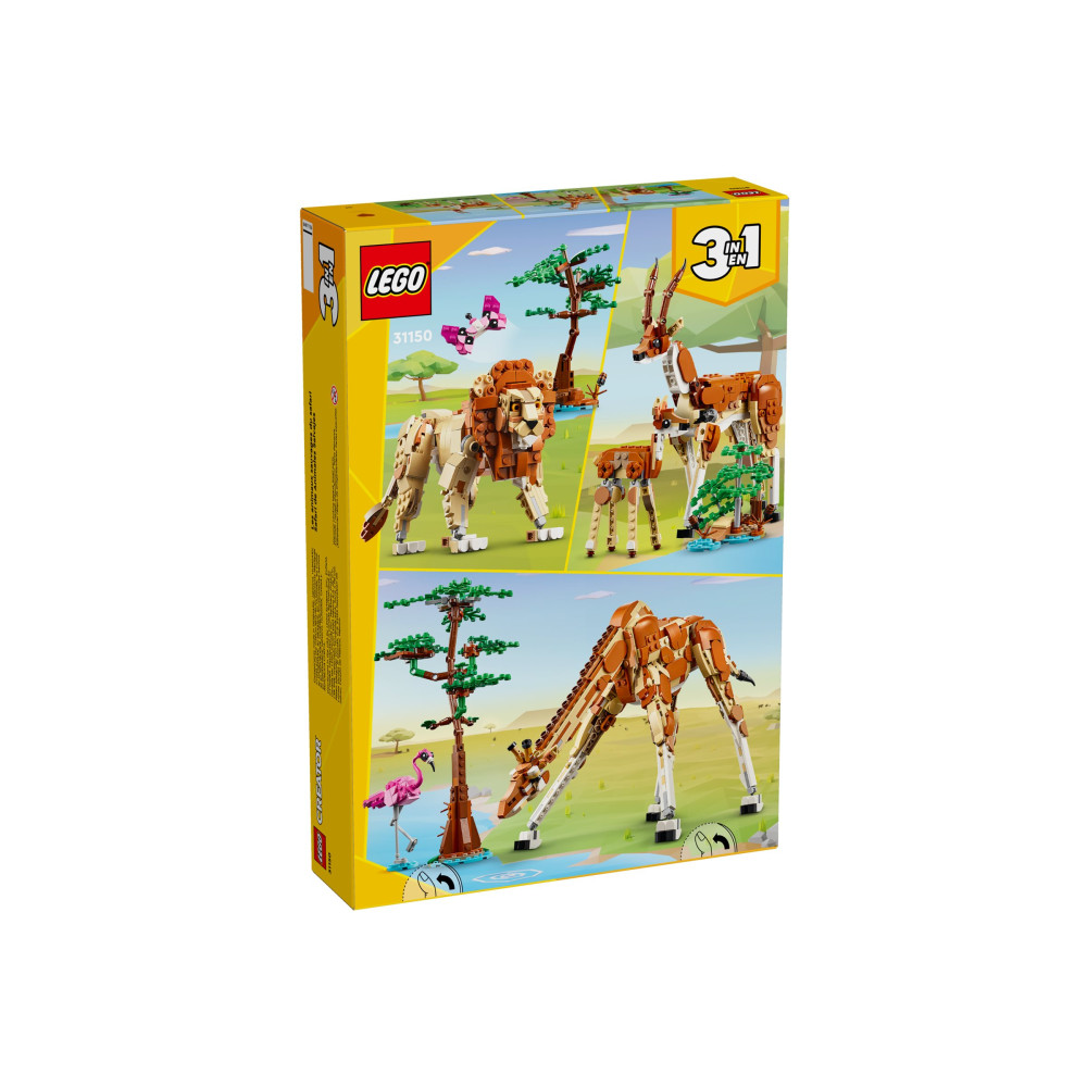 Produktbild för LEGO Creator 3in1 31150 - Vilda safari-djur - byggsats