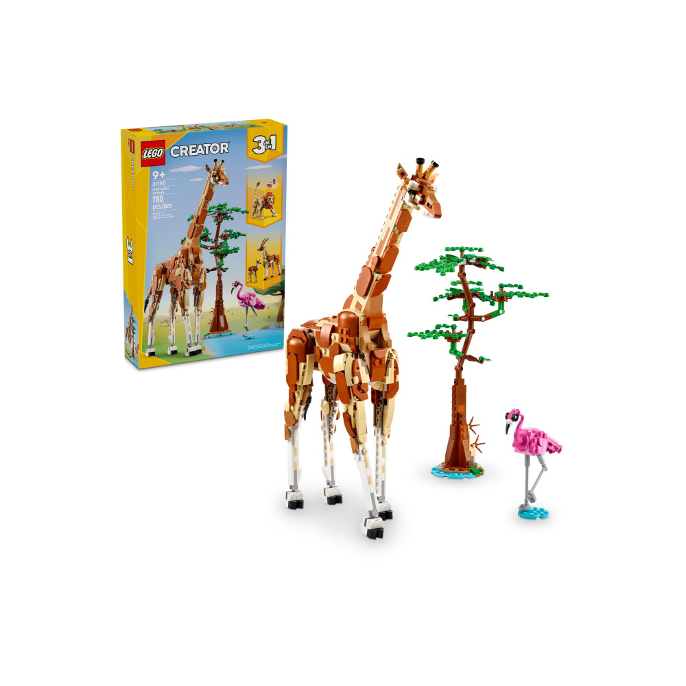 Produktbild för LEGO Creator 3in1 31150 - Vilda safari-djur - byggsats