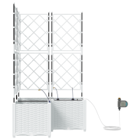Produktbild för Trädgårdsplanterare 3 st Vit 80 x 80 x 142 cm PP