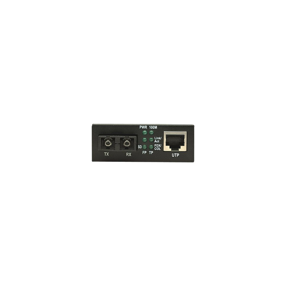 Produktbild för Intellinet Fast Ethernet Media Converter, 10/100Base-Tx to 100Base-Fx (SC) Multi-Mode, 2 km (1.24 mi) - fibermediekonverterare - 10Mb LAN, 100Mb LAN