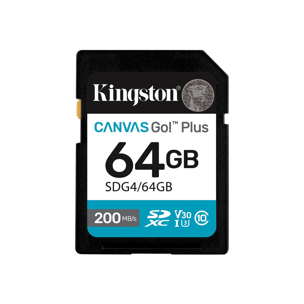 Produktbild för Kingston Canvas Go! Plus - flash-minneskort - 64 GB - SDXC UHS-I