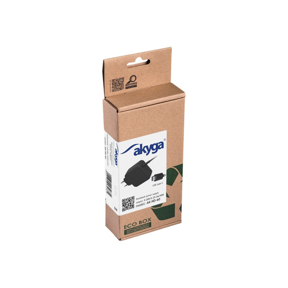 Produktbild för Akyga AK-ND-60 - strömadapter - 45 watt