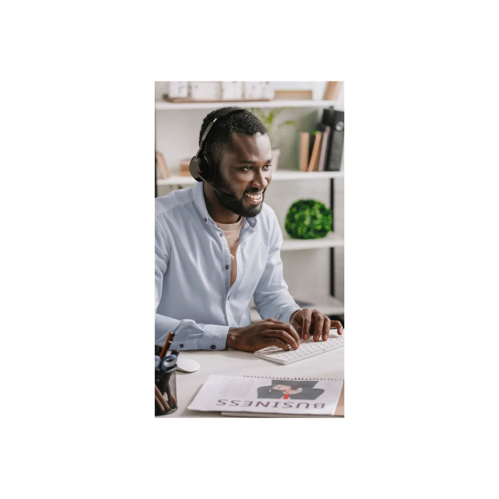 Produktbild för Jabra Evolve2 55 MS Stereo - headset - USB-A - med laddningsställ